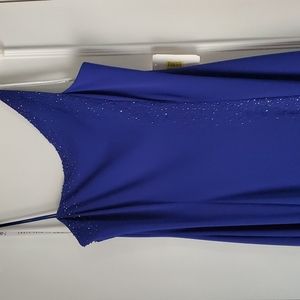 Nikki long royal blue dress